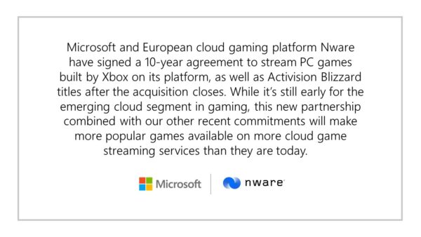 Microsoft sigla un accordo decennale con Nware