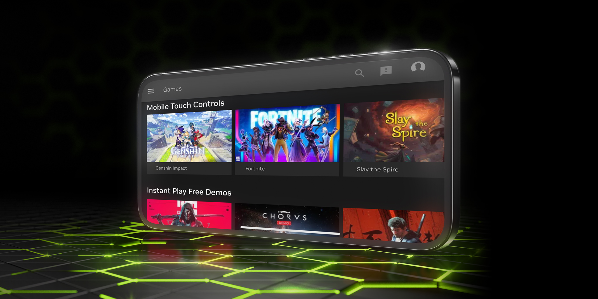 GeForce Now touch controls