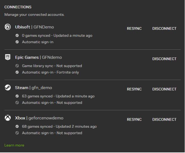 GeForce NOW Sync Microsoft Xbox Ubisoft