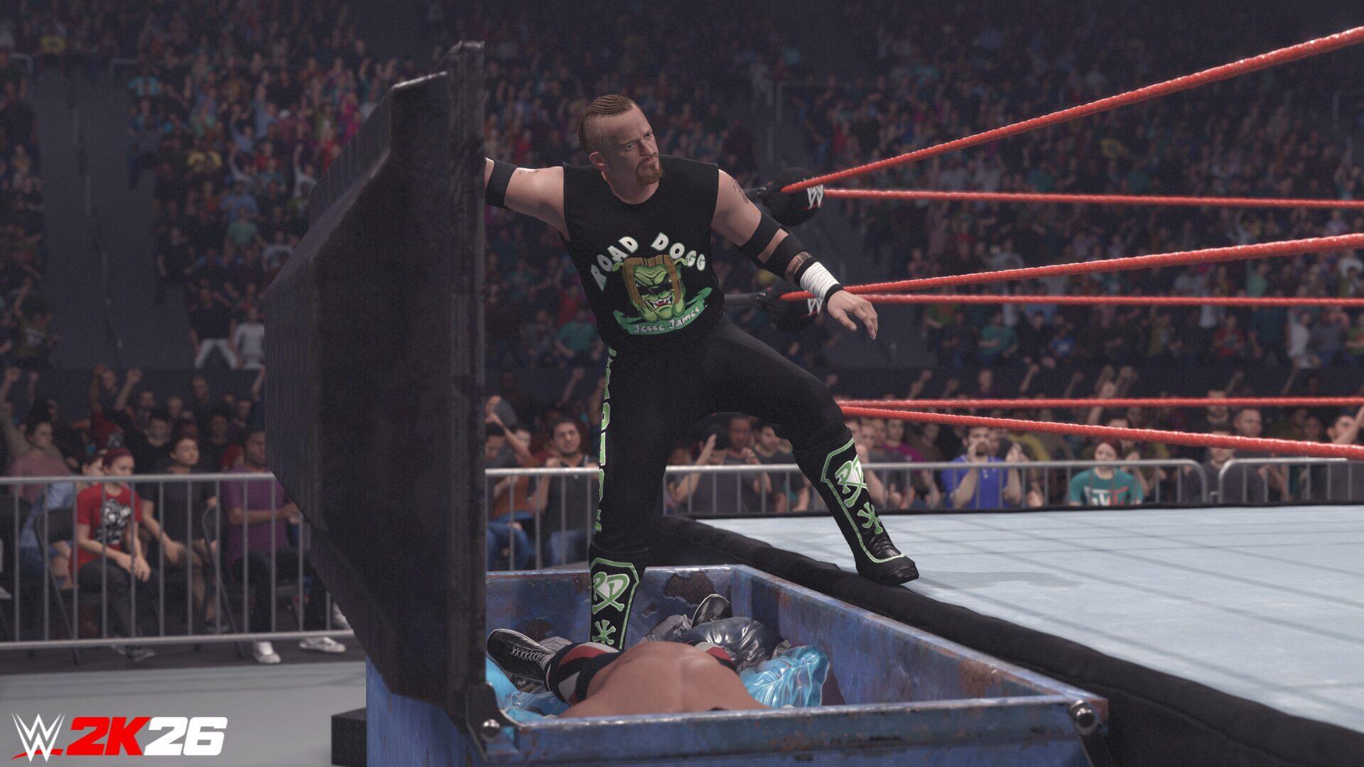 Dumpster è uno dei miglioramenti nel gameplay di WWE 2k26