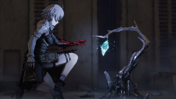 Screenshot di gameplay di AI LIMIT Eirene’s Furnace of War che mostra un nuovo boss o area.