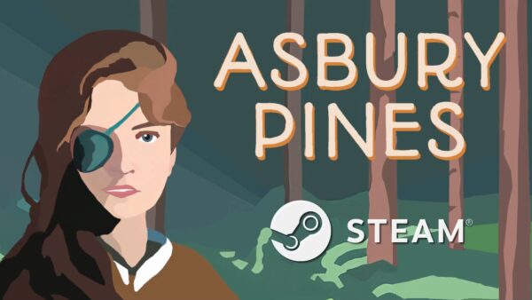 Interfaccia di gioco di Asbury Pines con elementi narrativi e gestionali
