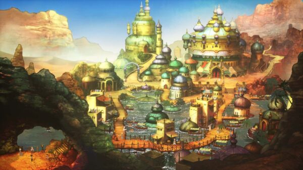 Un'arena esportiva affollata durante un torneo di Super Smash Bros Ultimate