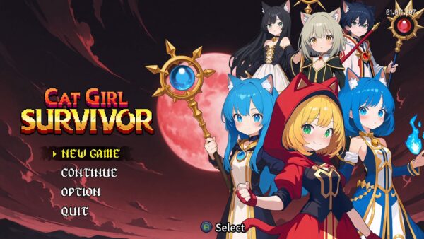 Artwork ufficiale di Leah, il nuovo personaggio esorcista di Cat Girl Survivor che usa la pittura magica