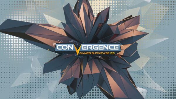 Logo Convergence Games Showcase 2026 con giochi indie in evidenza
