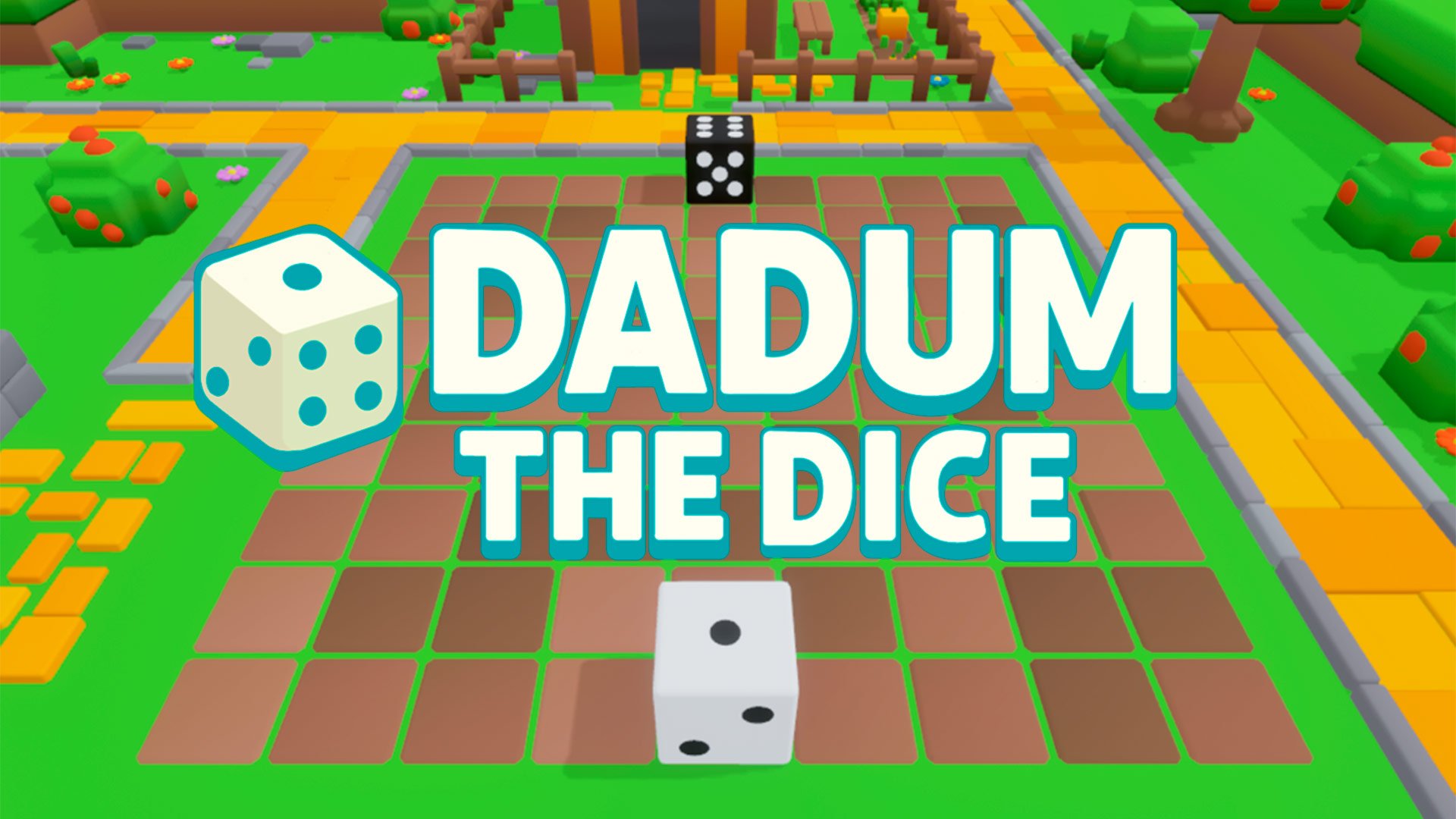 Immagine di gameplay di Dadum The Dice che mostra un dado su una griglia con nemici