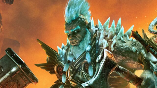 Un cacciatore di draghi combatte in Dragonkin: The Banished