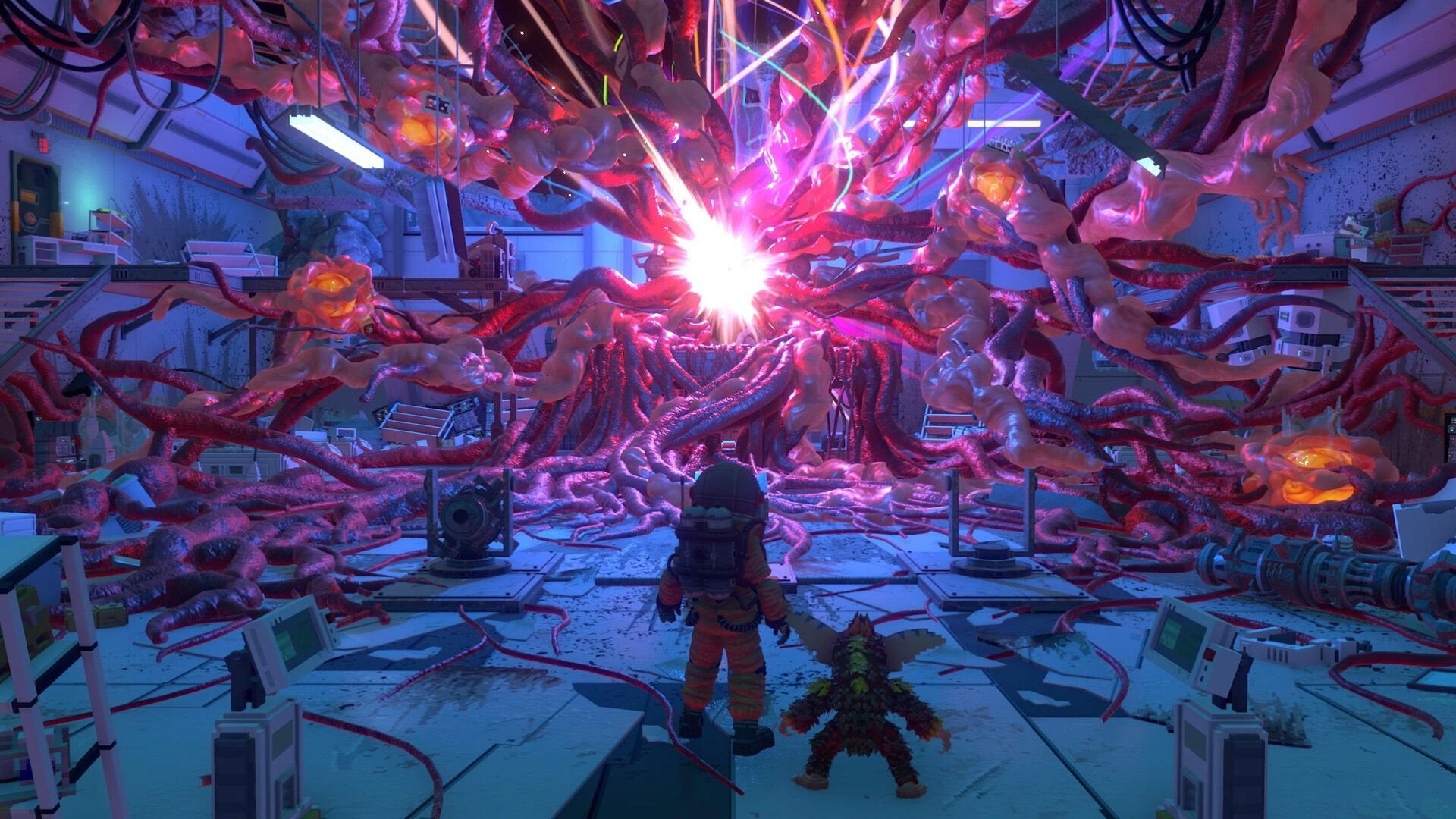 Un'immagine di gioco di Echo Generation 2 che mostra il sistema di combattimento tattico