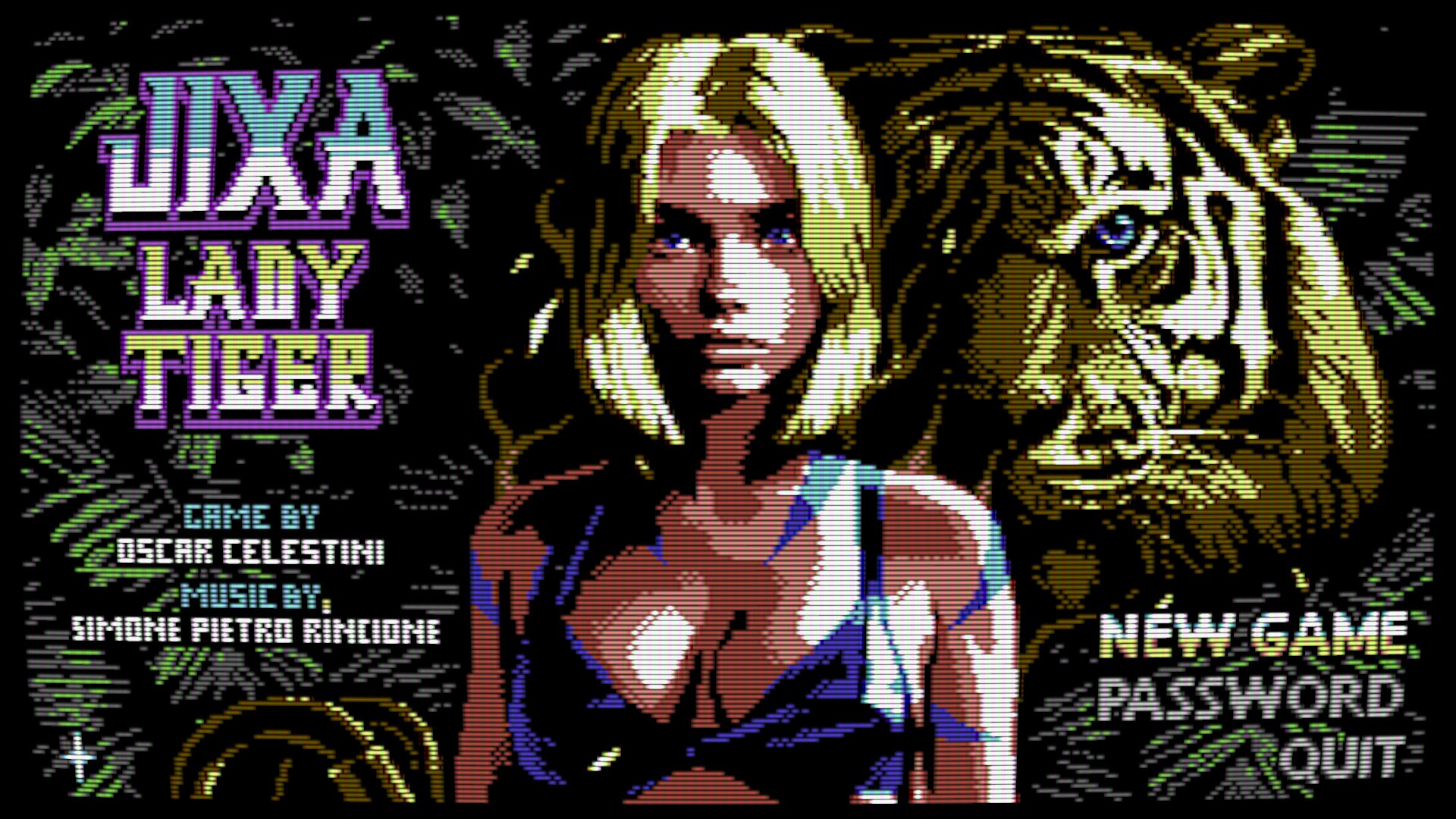 Jixa Lady Tiger Plus artwork con la protagonista in forma umana e tigre, ambientazione giungla.
