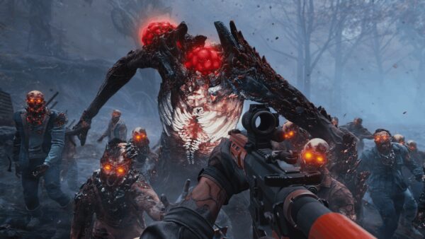 Gameplay di John Carpenter's Toxic Commando con mercenari che combattono zombie in un mondo post-apocalittico.