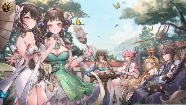 Artwork promozionale di Mahjong Soul per l'evento del Capodanno Cinese 2026, con i nuovi personaggi Mia Shinohara e Jin Wu.