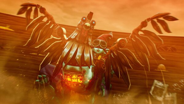 Manairons gameplay screenshot con il personaggio Nai e elementi del folklore pirenaico