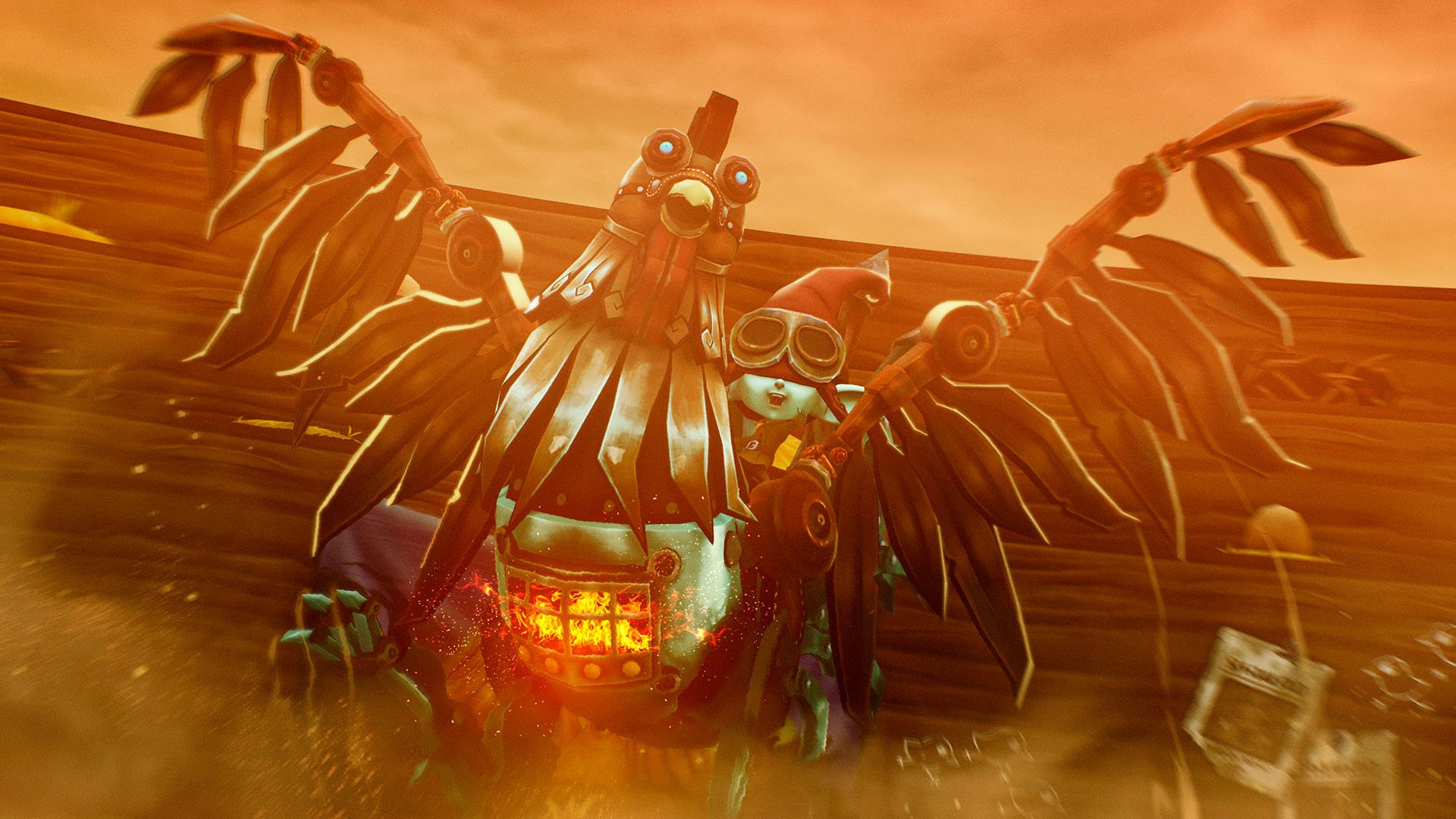 Manairons gameplay screenshot con il personaggio Nai e elementi del folklore pirenaico