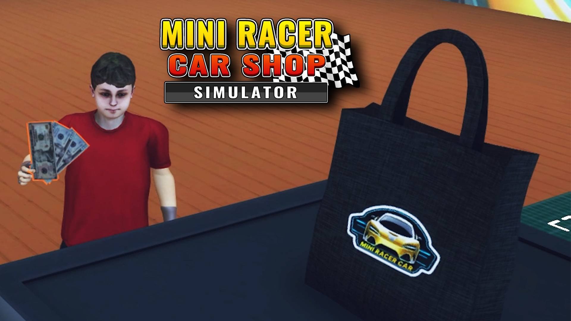 Un'officina di auto in miniatura nel gioco Mini Racer Car Shop Simulator