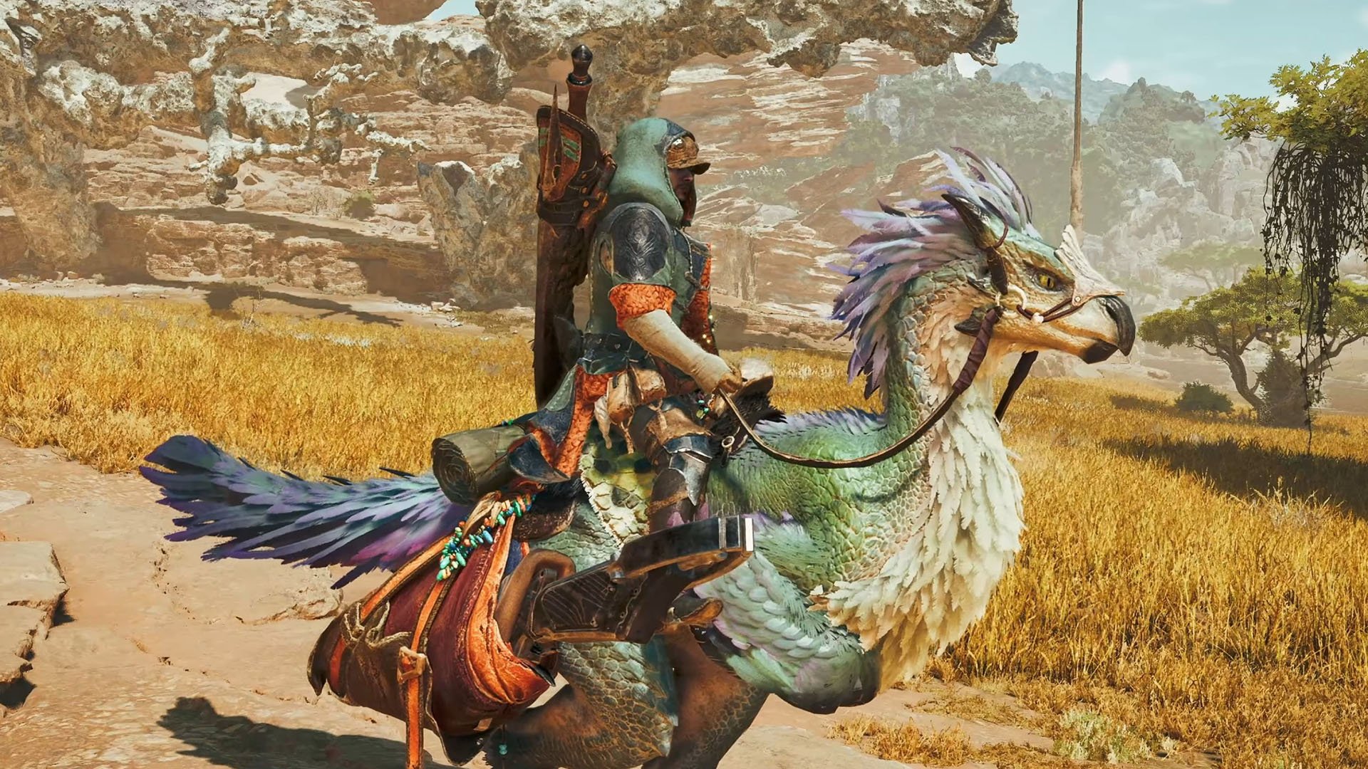 Immagine promozionale di Monster Hunter Wilds che mostra un cacciatore affrontare un mostro in un ambiente selvaggio, con riferimenti all'aggiornamento finale e all'espansione.