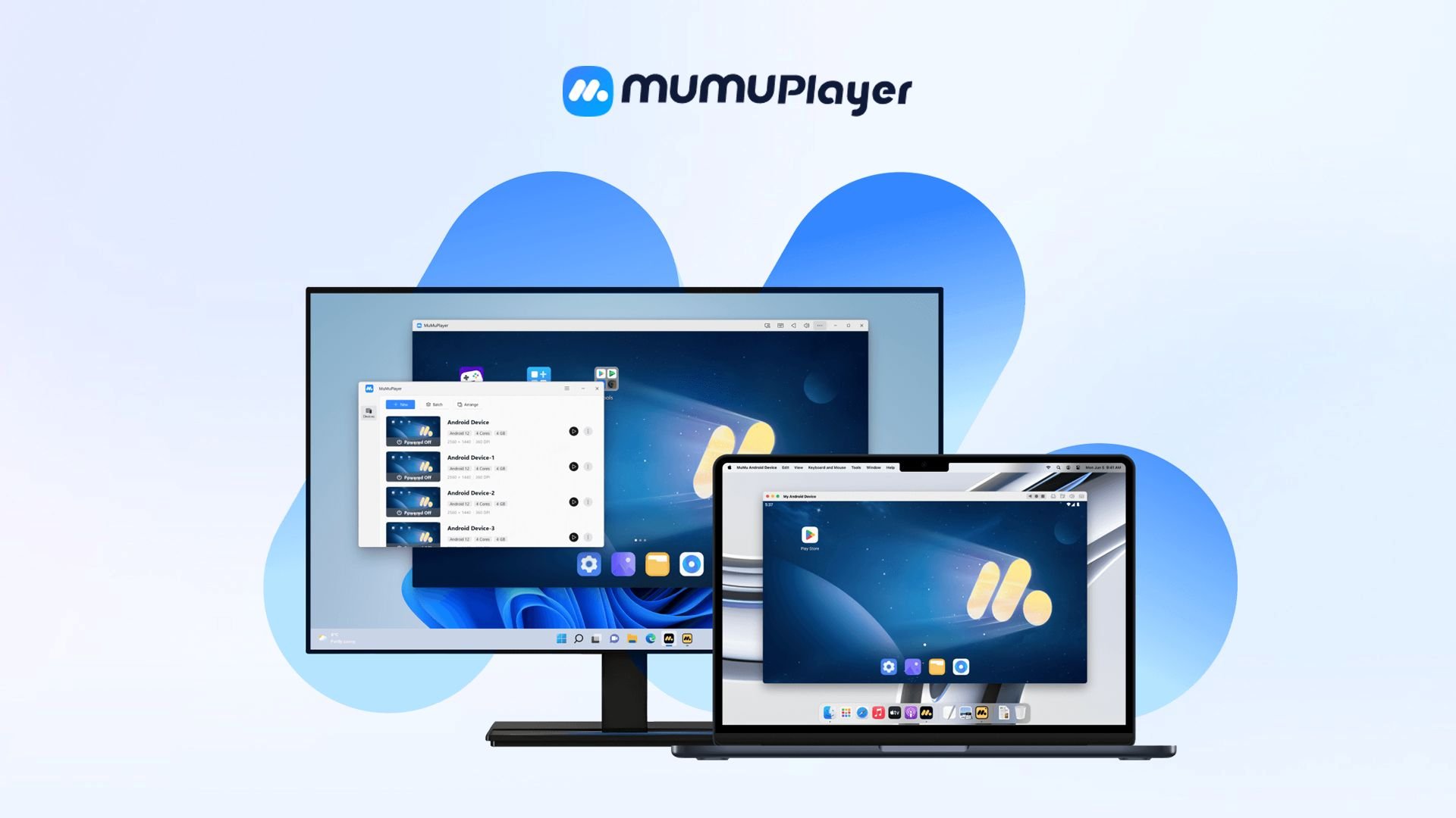 Interfaccia di MuMuPlayer Android Emulator su un laptop Windows con processore Snapdragon