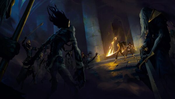 Screenshot di Nocturnal 2 con personaggio che brandisce la fiamma e ambientazione ispirata all'architettura persiana, disponibile come demo al Steam Next Fest.