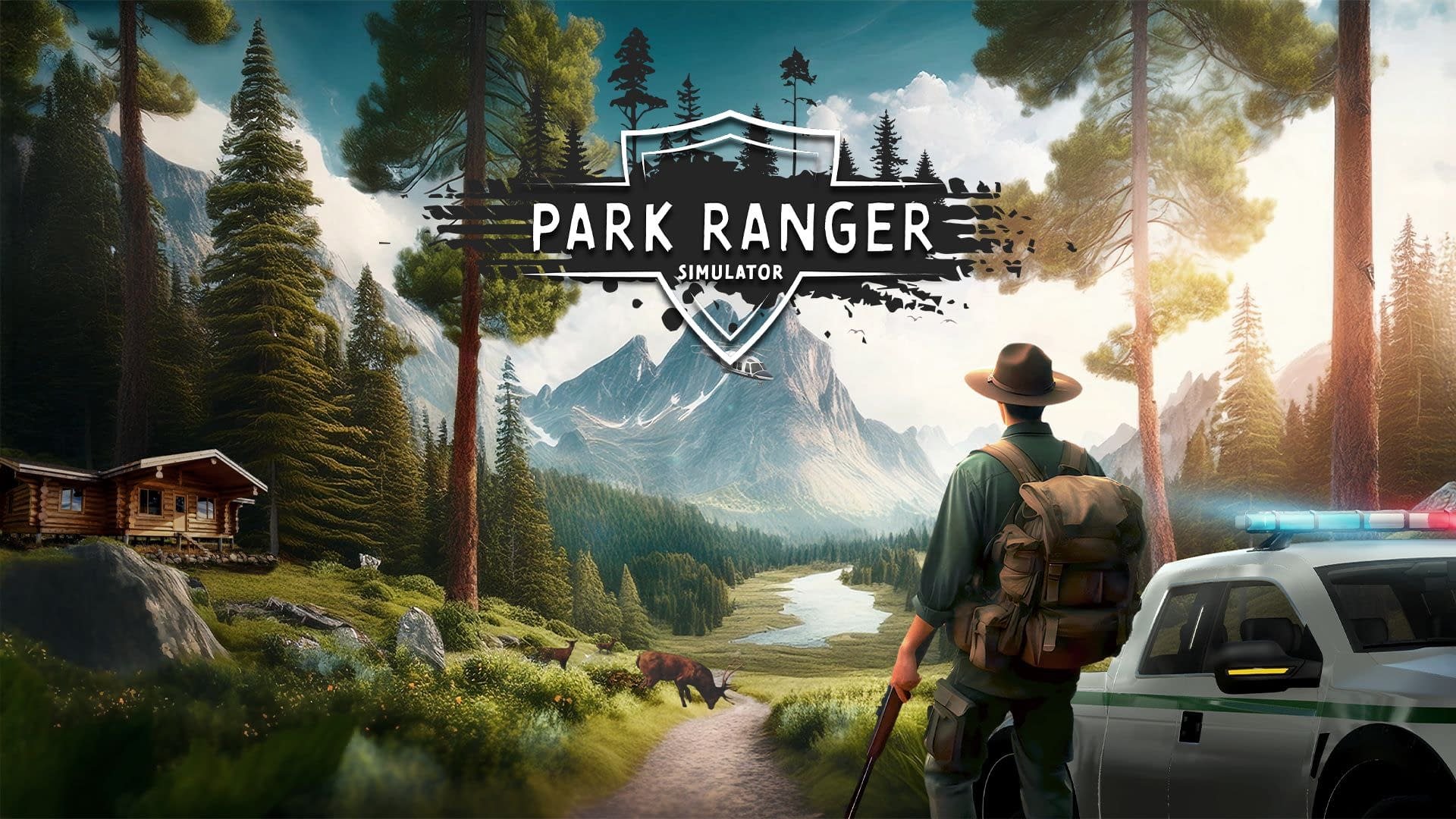 Un ranger che osserva il parco nazionale in Park Ranger Simulator