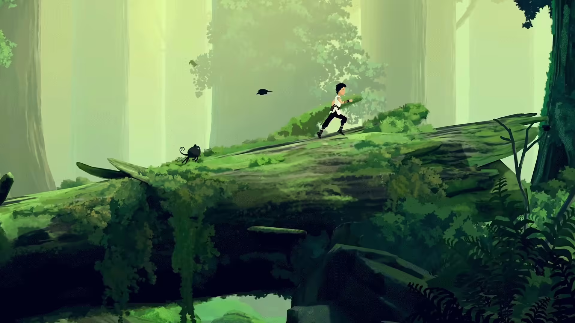 Lana e Mui esplorano il mondo di Novo in Planet of Lana II Children of the Leaf