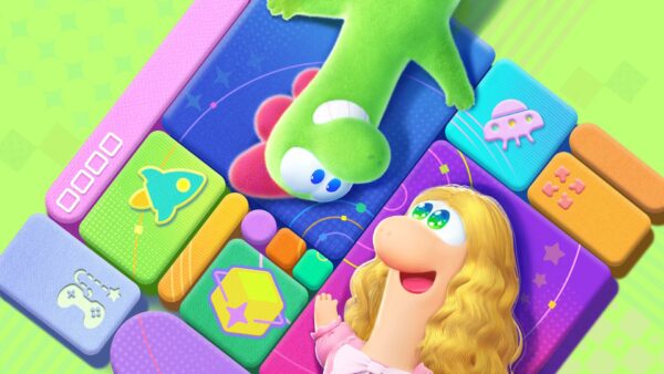 Un paesaggio alieno vulcanico con fiumi di lava e vegetazione resiliente dal gioco Planet Party Time