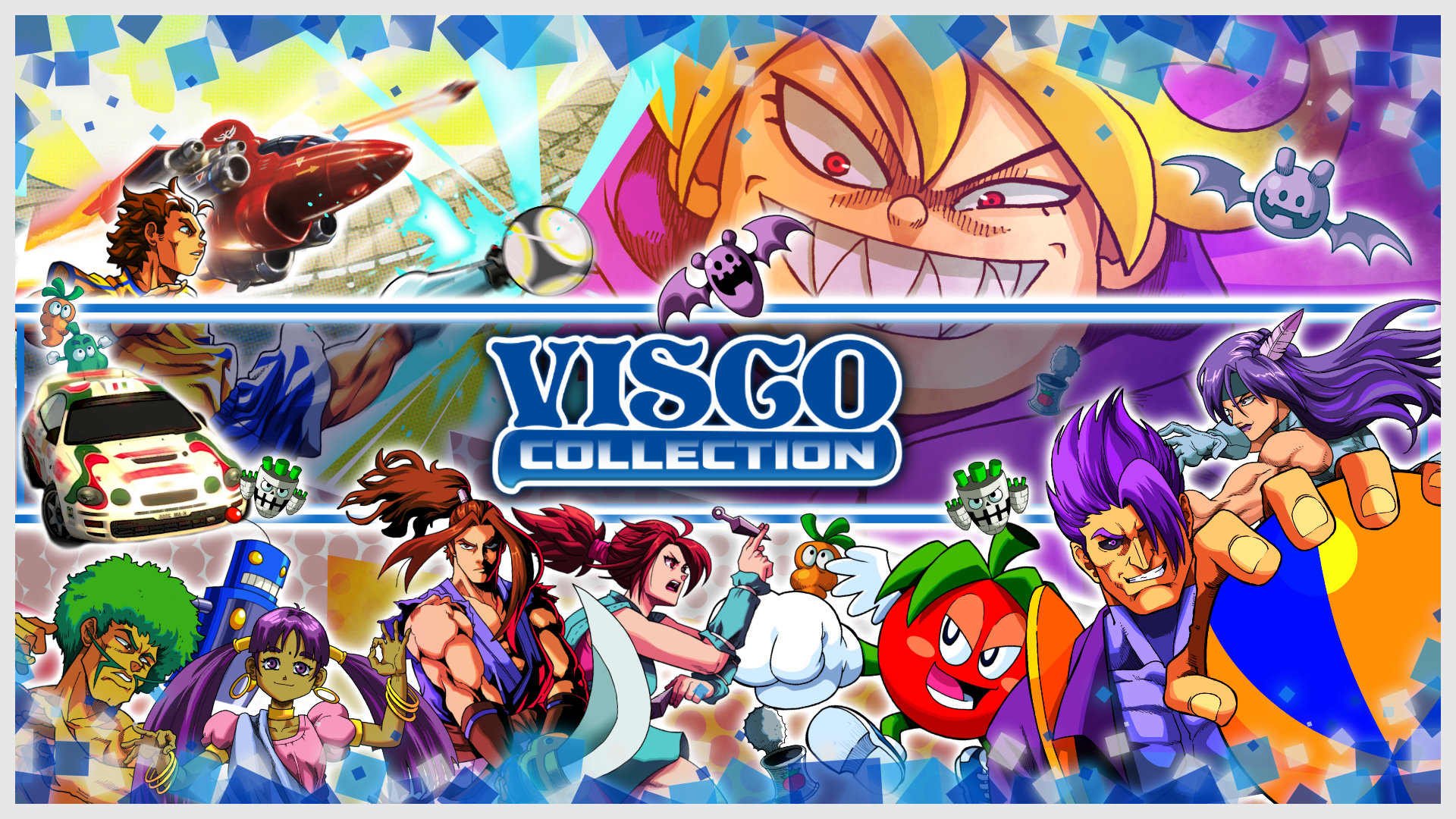 Immagine iconica del gameplay di VISCO Collection, con diversi titoli arcade in mostra