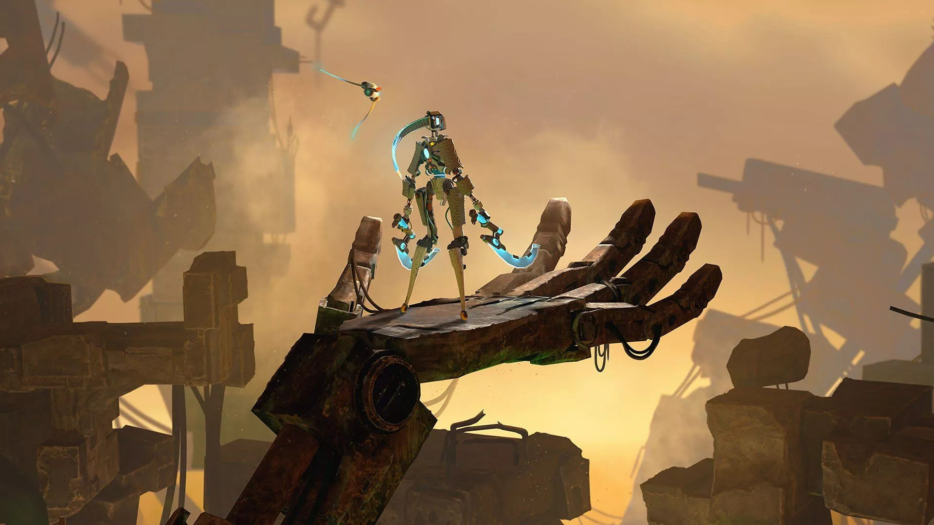 Un momento iconico del gameplay di ReSetna con la protagonista in un'ambientazione post-apocalittica