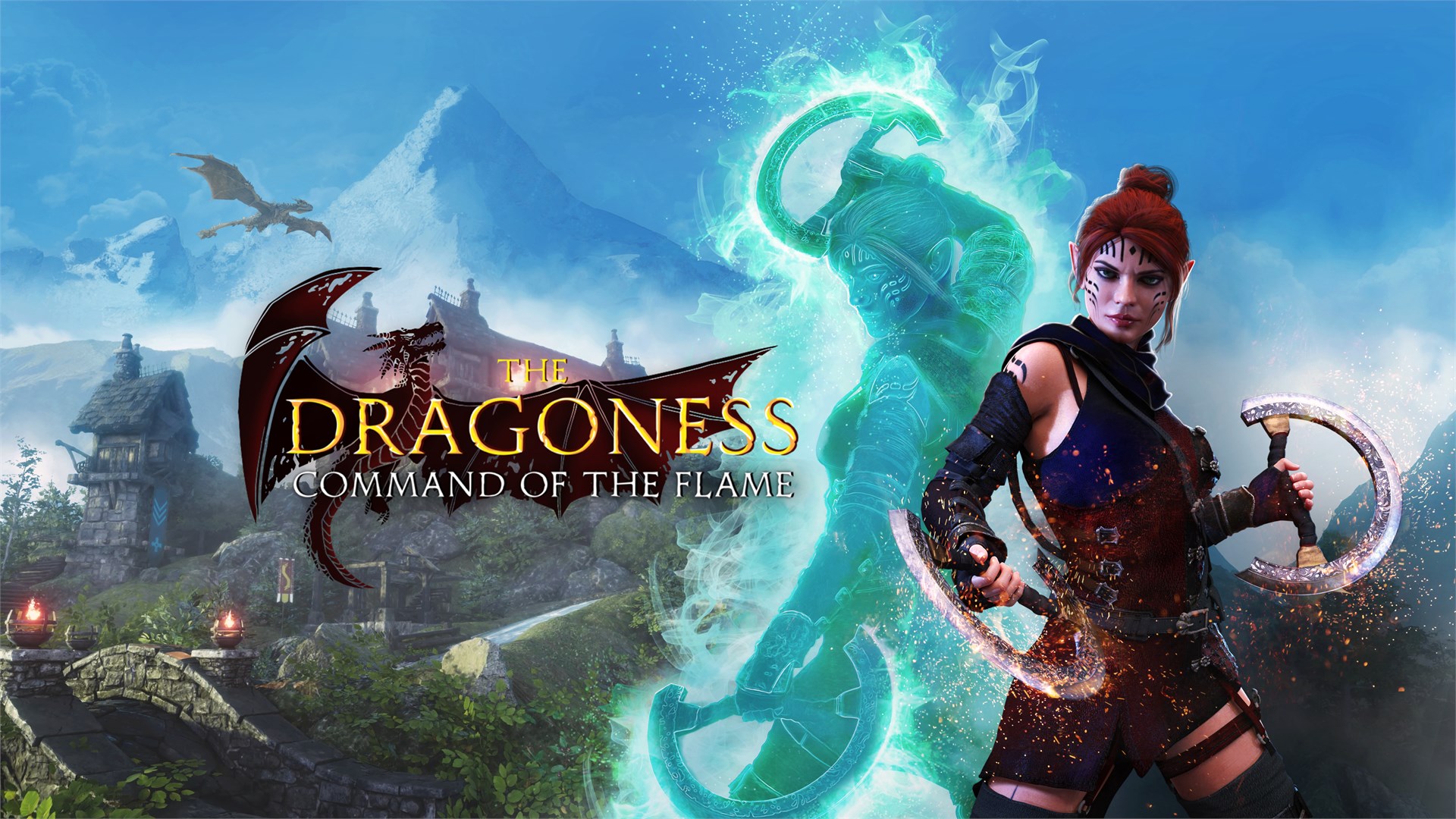 L'Elvish Commander in The Dragoness: Command of the Flame mentre esplora l'overworld con le sue creature bestiali.