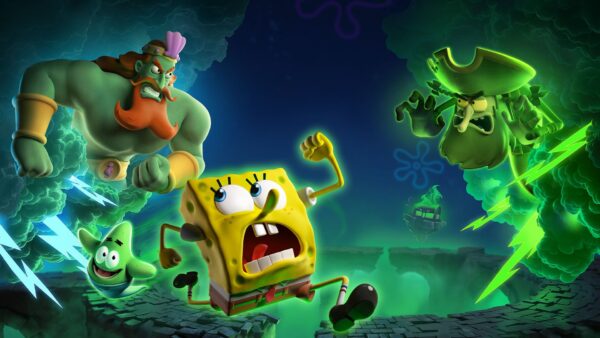 SpongeBob e Patrick con i nuovi costumi del DLC finale di Titans of the Tide