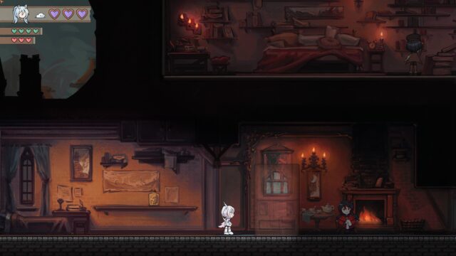 Gameplay di Sunken Sky con stile artistico anime e ambientazione naturale