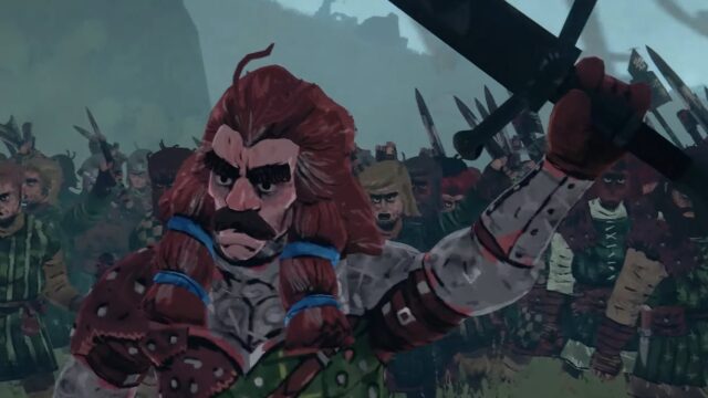 Screenshot di Tears of Metal con il nuovo personaggio Ruadh Stonecrusher e il suo martello gigante.