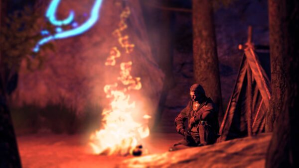 Immagine promozionale di The Longest Tale con uno dei quattro eroi in un ambiente fantasy