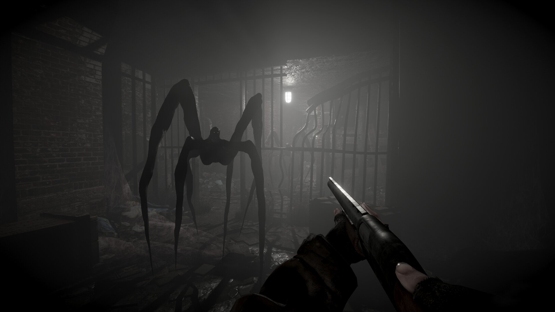 Un'ambientazione oscura e degradata del gioco horror Total Chaos
