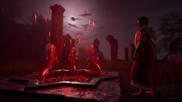 Immagine promozionale di Vampires: Bloodlord Rising con riferimento alla campagna di donazione di sangue.