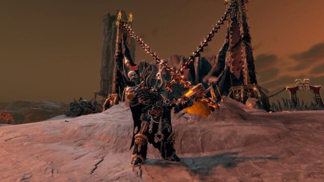 Warhammer 40,000 Battlesector: logo della Legione Nera con Chaos Space Marine