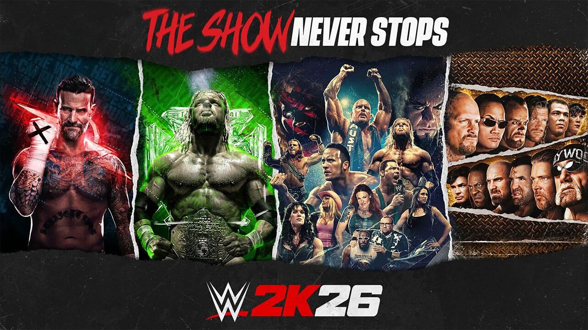 Screenshot del CM Punk Showcase in WWE 2K26 che mostra CM Punk sul ring
