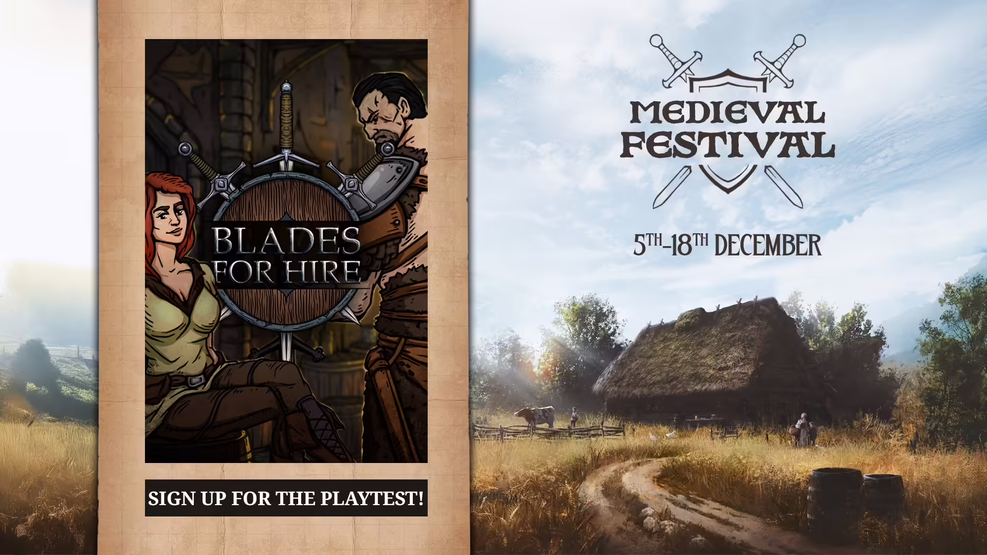 Un gruppo di mercenari in un'ambientazione fantasy tattica di Blades For Hire