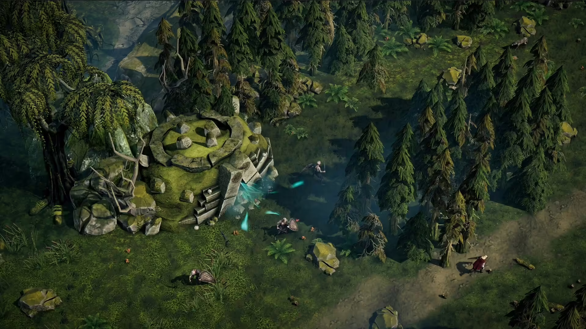 Screenshot di gameplay di Crown of Greed con eroi e ambientazione fantasy
