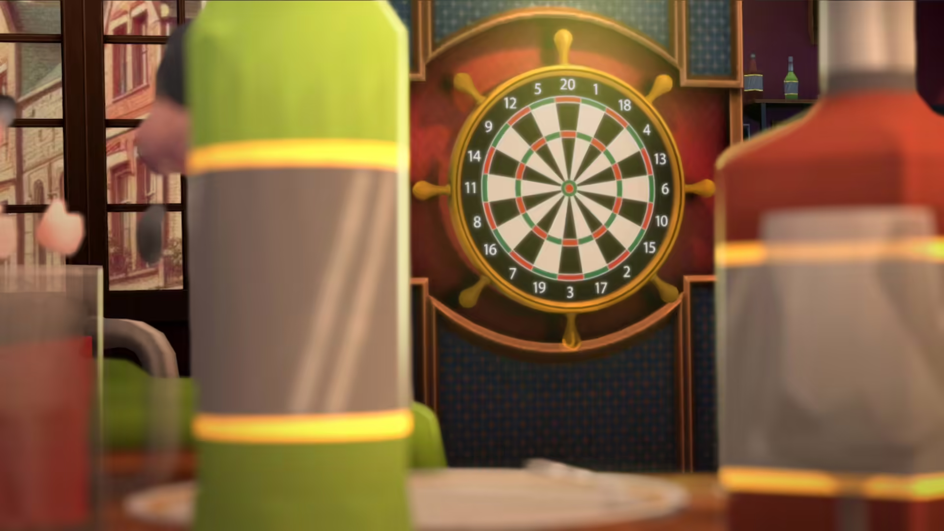 Screenshot di gameplay di Darts VR2 Bullseye in realtà virtuale