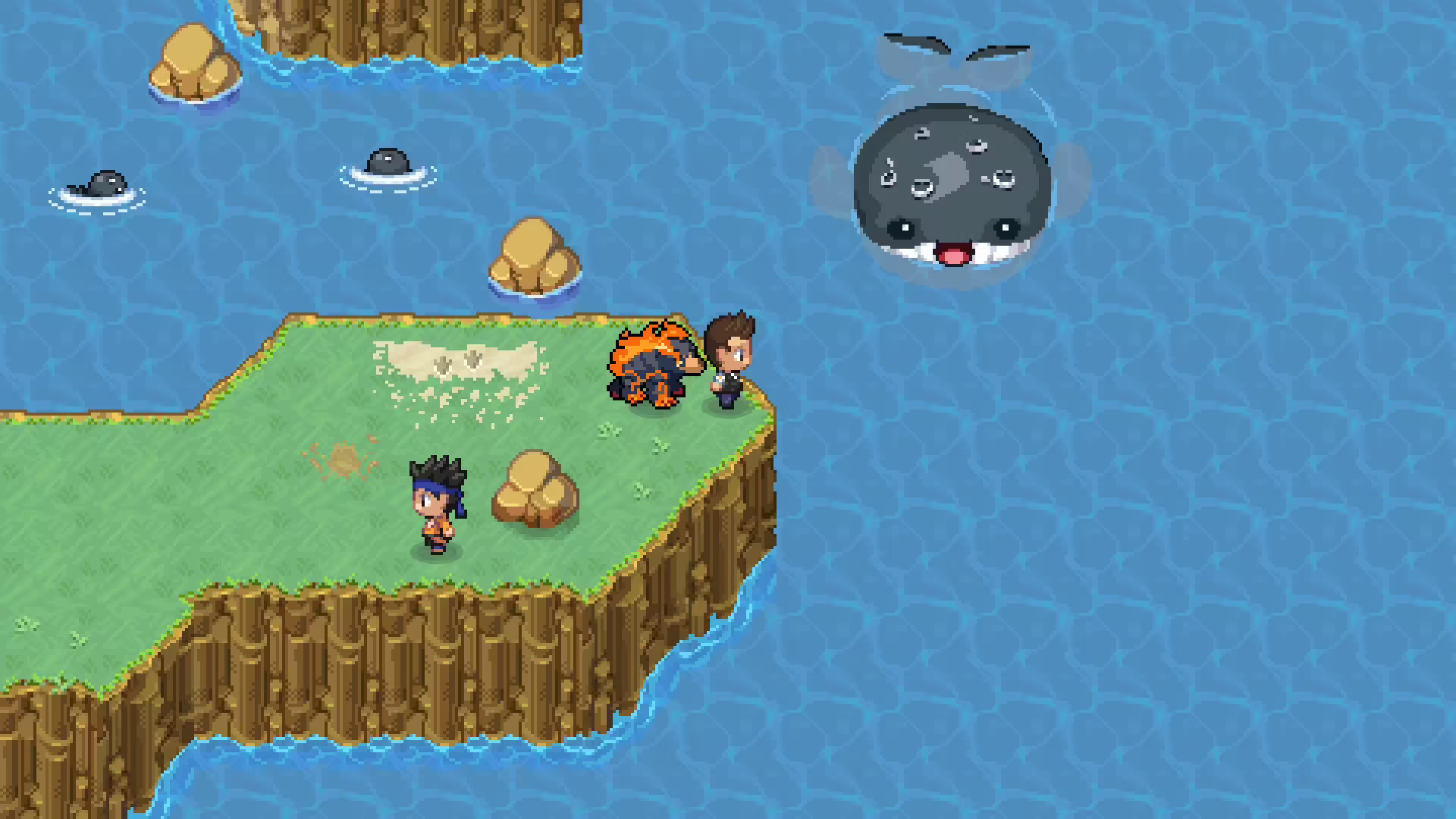 EvoCreo 2 su Steam: immagine di gioco con mostri e ambiente pixel art