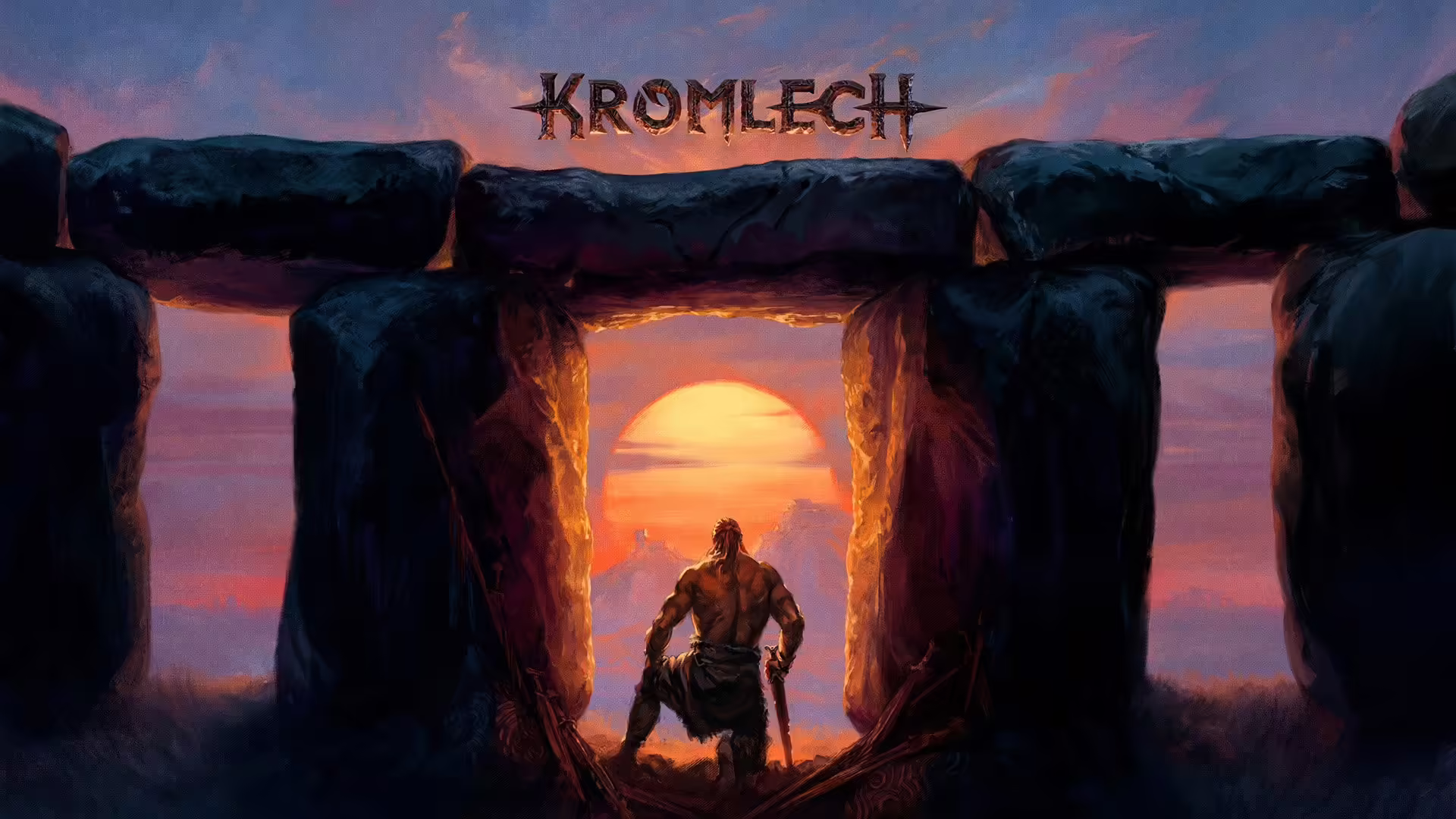 Immagine di gameplay di Kromlech, un personaggio con spada in un ambiente oscuro fantasy
