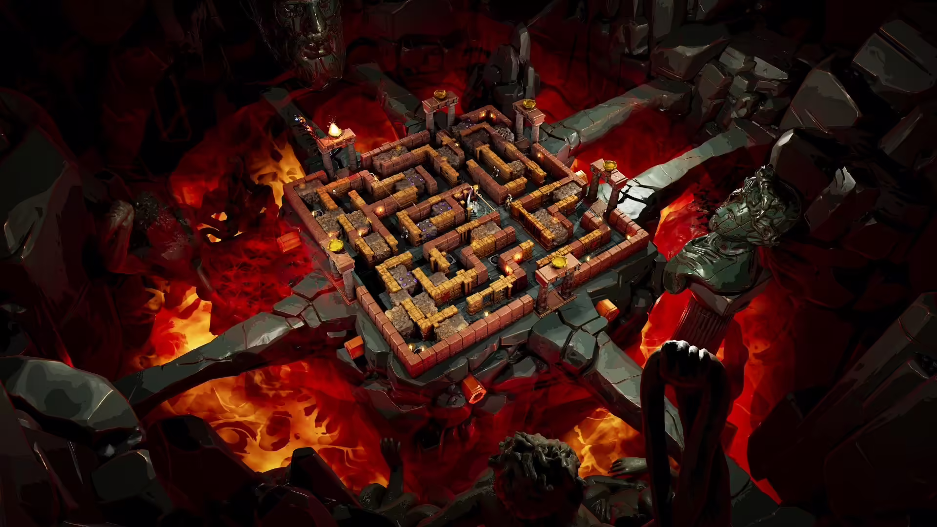 Immagine di gameplay di Minos, un roguelike con il Minotauro al centro