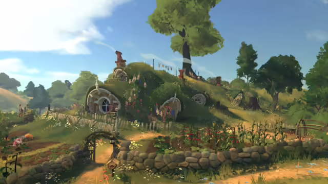 Un'immagine bucolica della Contea in Tales of the Shire