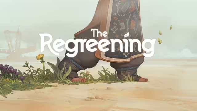 Immagine promozionale di The Regreening che mostra un ambiente naturale rigoglioso e personaggi fiabeschi.