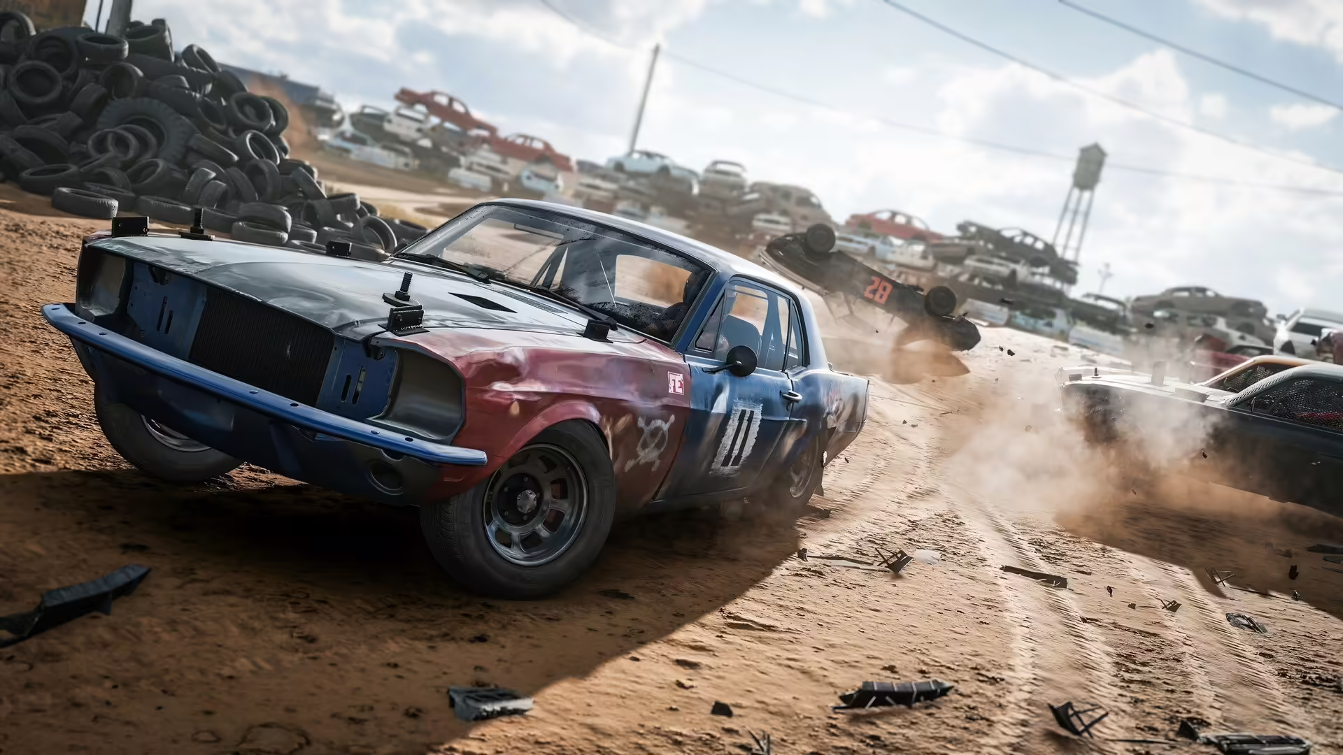 Wreckfest 2: scuolabus in corsa su una nuova pista fangosa durante l'aggiornamento Early Access