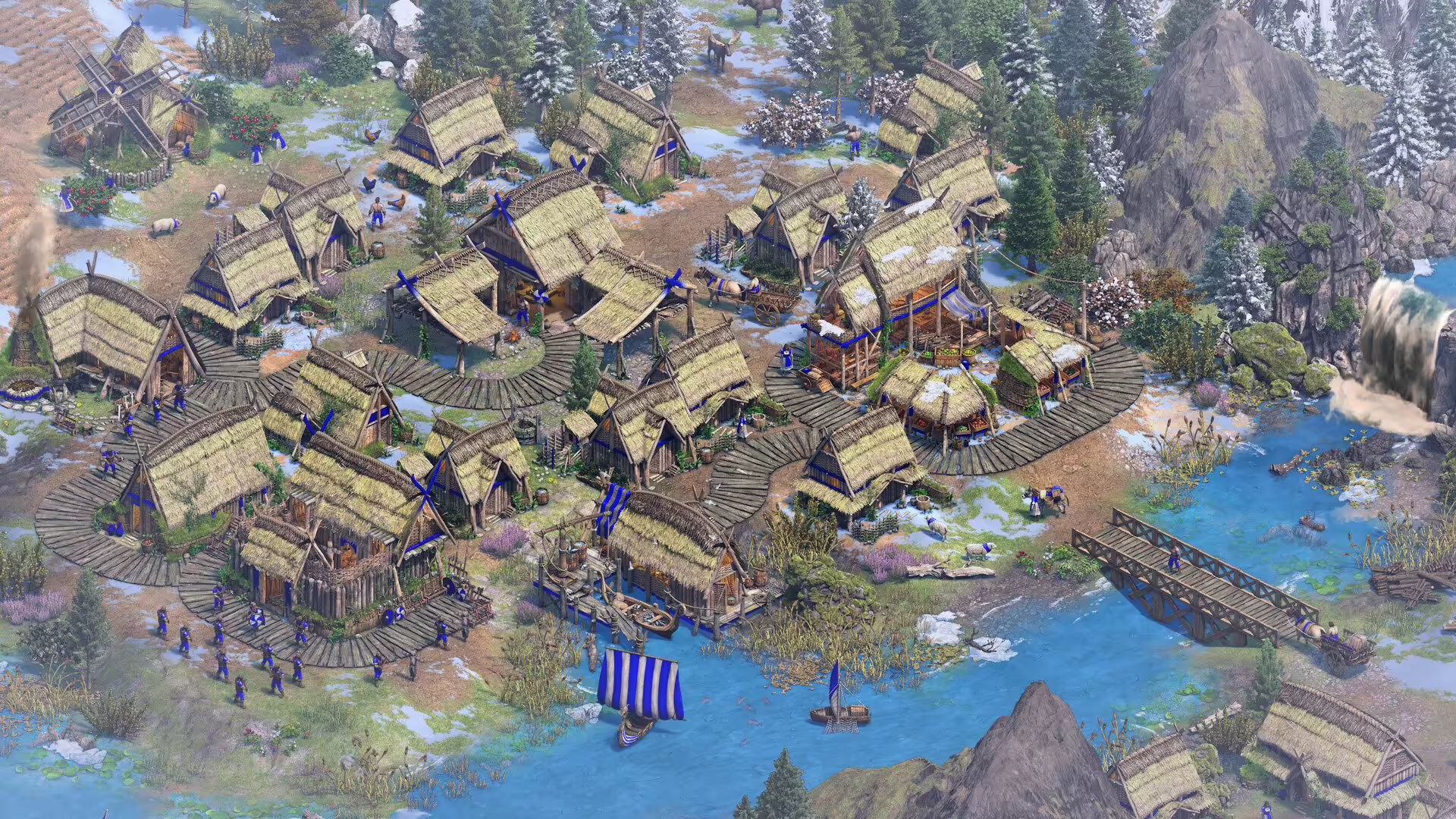Un'illustrazione di guerrieri vichinghi pronti alla battaglia in Age of Empires II: Definitive Edition