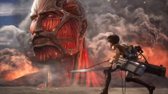 Mikasa, Armin e Levi nell'illustrazione di Attack on Titan 3 realizzata da MAPPA