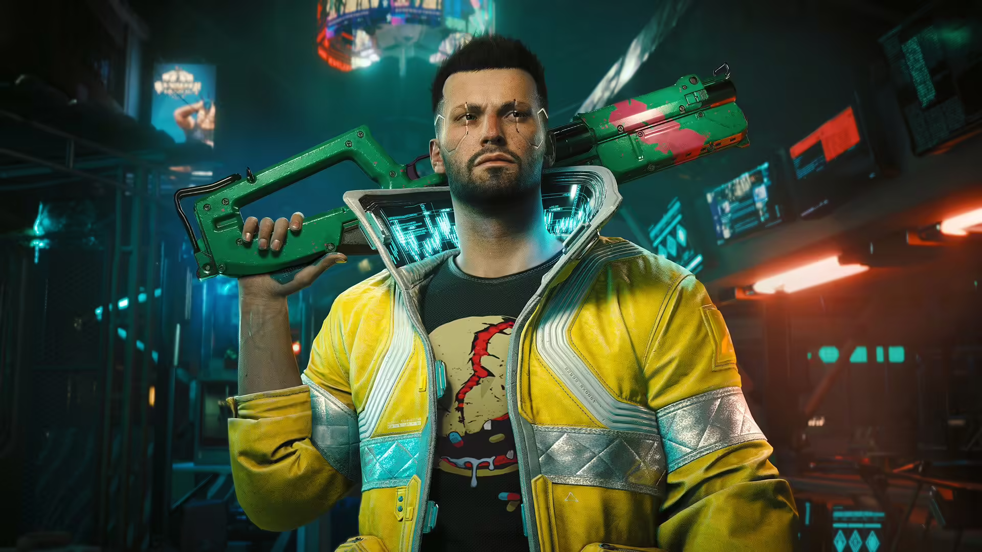 Logo di Cyberpunk 2077 e Battle.net affiancati, con elementi di Phantom Liberty