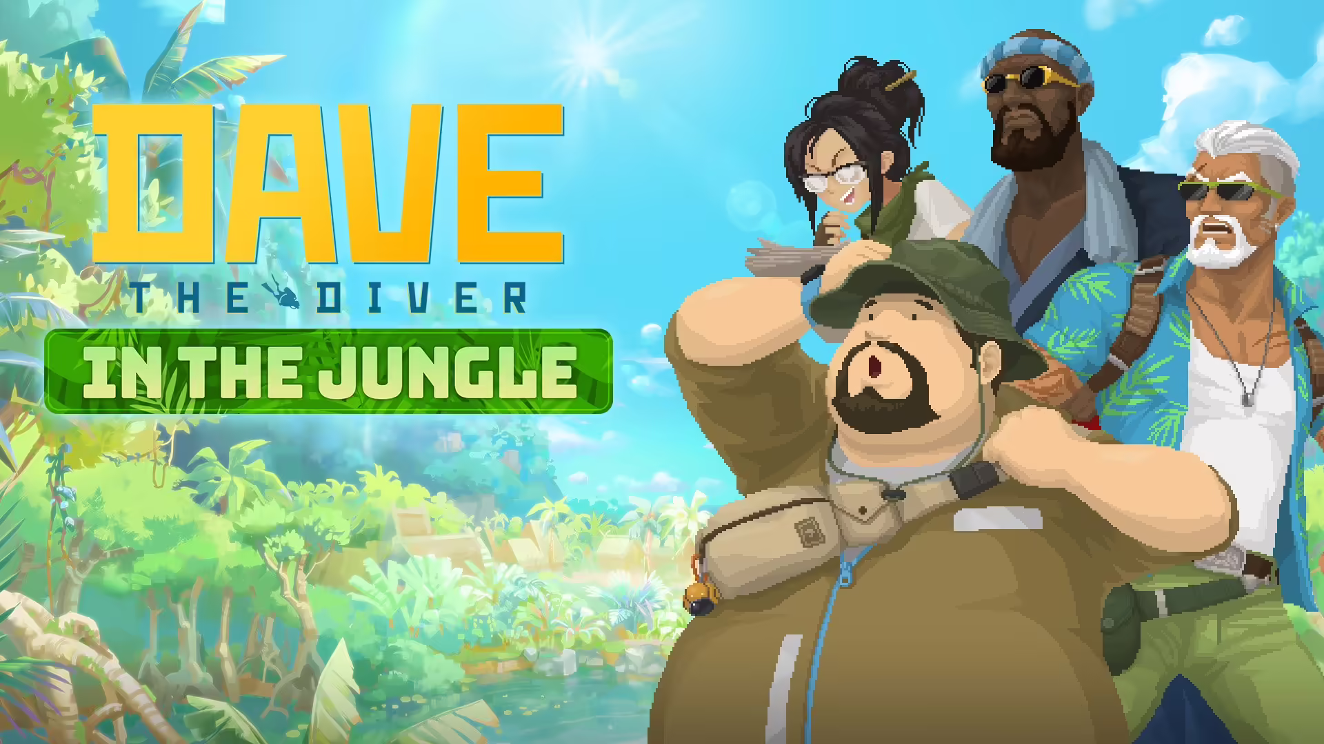 Il protagonista Dave che nuota nel Blue Hole circondato da fauna marina