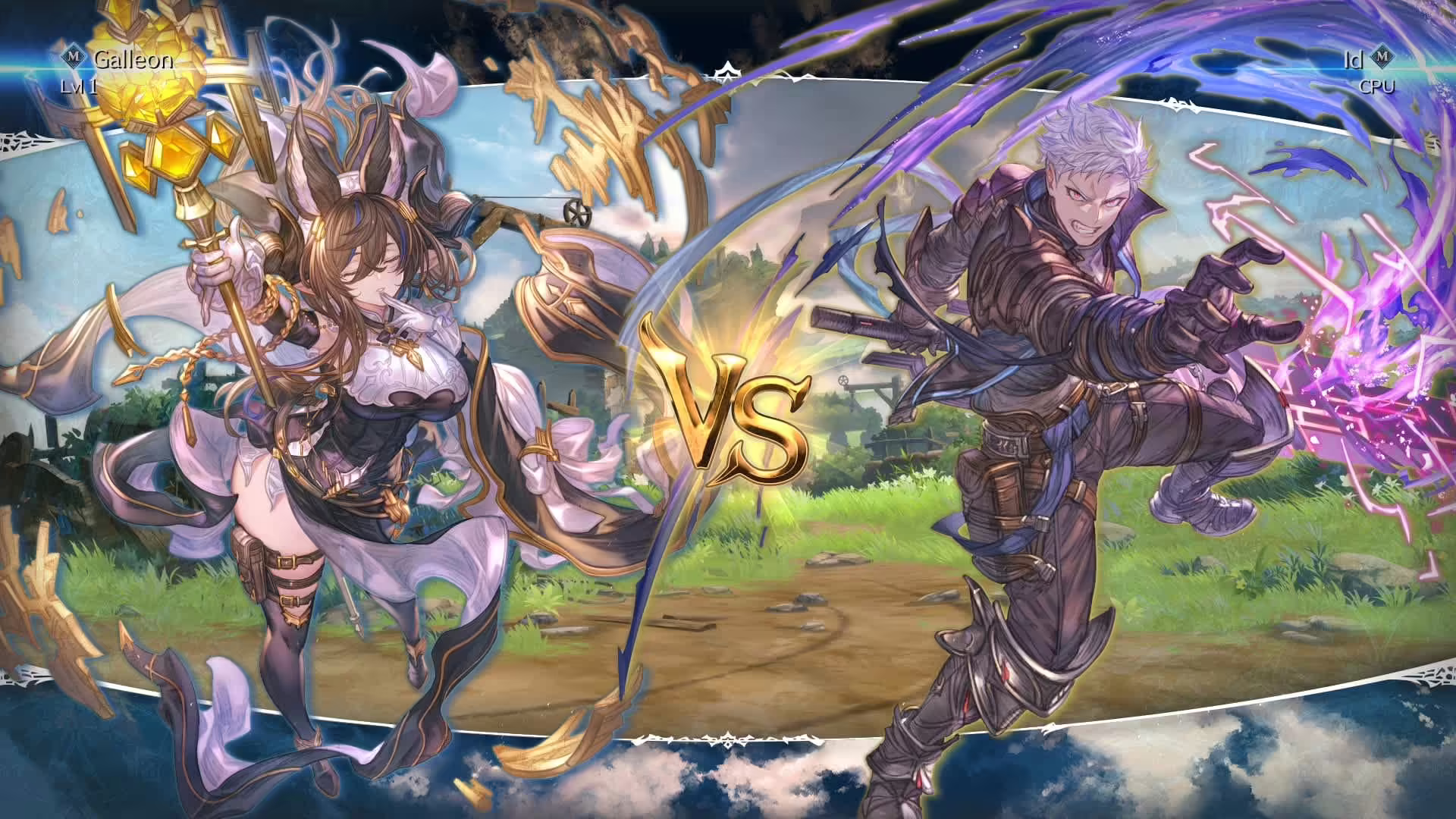 L'illustrazione ufficiale di Granblue Fantasy Versus: Rising Legendary Edition con Id e i personaggi principali