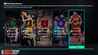 Infografica sui badge e il sistema Synergy in NBA 2K27